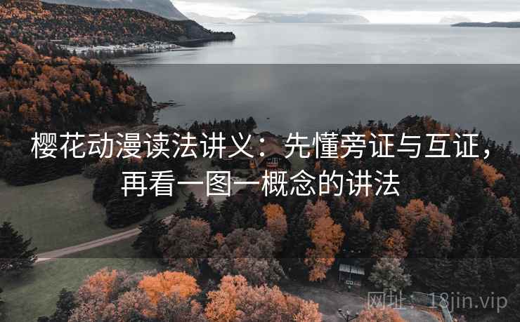 樱花动漫读法讲义:先懂旁证与互证,再看一图一概念的讲法 樱花动漫读法讲义:先懂旁证与互证,再看一图一概念的讲法